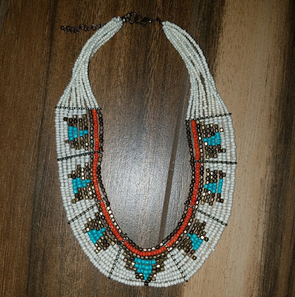 Tribal beaded necklace